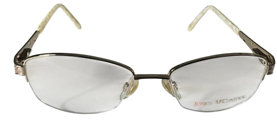 MARCOS de gafas Jessica Mcclintock JMC 045 solo metal dorado ojo de gato 53-18-140 Foto 2 de 4