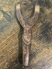 Antique African Hand Carved Wooden Slingshot Trible Art Genuine Collectible