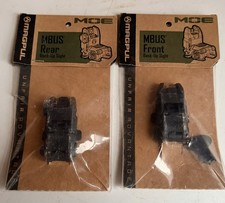 Gen II Flip Up Sights Front  Rear Brown Polymer 20mm Picatinny Mount US STOCK