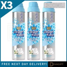 3 x 1001 CARPET FRESH SOFT JASMINE & FRESH LINEN FRESHENING FRAGRANCE 300ML NEW