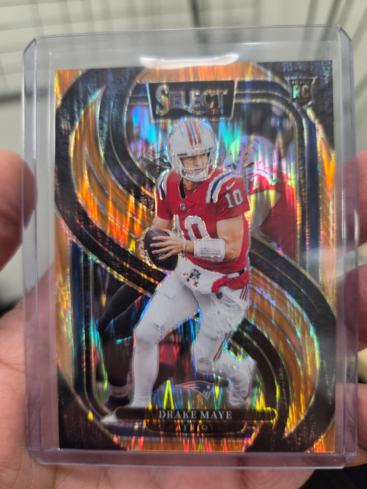 2024 Panini Select - Premier Level Drake Maye #113 Orange Prizm /399 (RC)