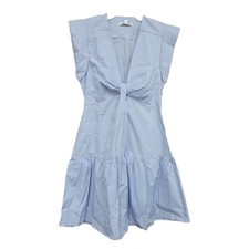 Steve Madden Women's Elastic Waist Sleeveless Mini Dress (Light Blue, XS)