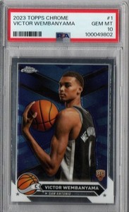 2023-24 Topps Chrome - Victor Wembanyama RC #1 PSA 10