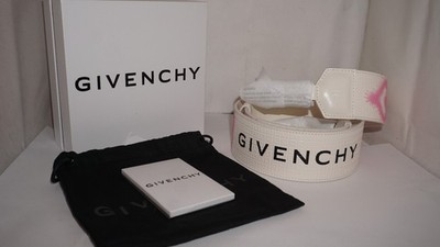 GIVENCHY Leather Strap W Hook White Pink Made In Italy