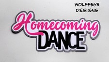 CRAFTECAFE HOMECOMING DANCE TITLE paper piecing scrapbook die cut piece 3D page