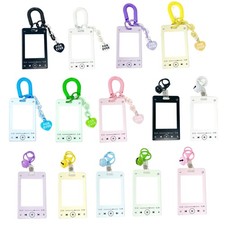 Bus Card Holder Music Player Theme Card Holder Photocard Holder with Keychain