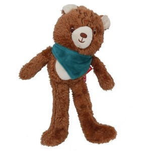 Petit chien cadeau de Noël bandana copain ours grinçant peluche jouet cadeau