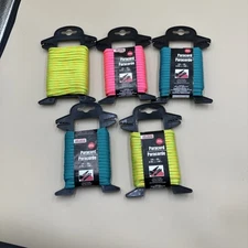 #N16- Tool Bench Hardware PARACORD TEAL 1/8in x 25 ft Lot of 5 New