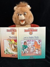Teddy Ruxpin Doll 1985,two books and 1 tape, untested