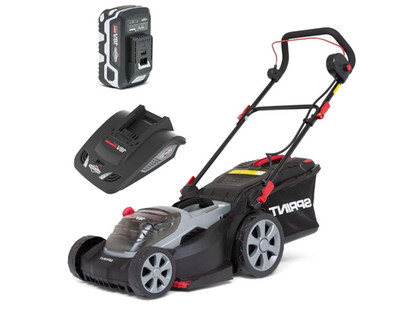 Briggs & Stratton 370P18V Akku Rasenmäher 37cm 18V 5Ah inkl Akku Ladegerät