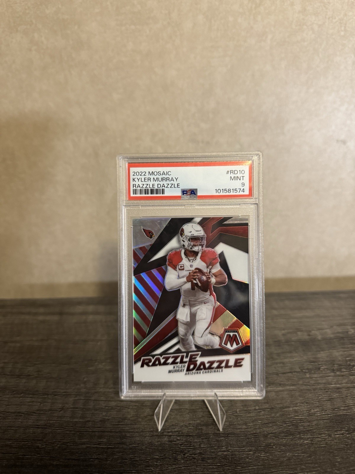2022 Panini Mosaic: Kyler Murray Razzle Dazzle Cardinals PSA 9