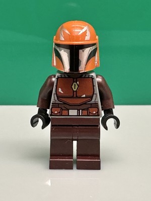 Lego Mandalorianischer Stamm Krieger mit dunkelorangen Helm Minifigur aus 75267