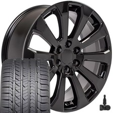22 Black 5922 Rims Goodyear Tires Tpms Set Fit Chevy Silverado High Country 22 Black 5922 Rims Goodyear Tires Tpms Set Fit Chevy Silverado High Country