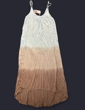 Handmade 100% Rayon Ombre maxi dress with adjustable straps and a flowy