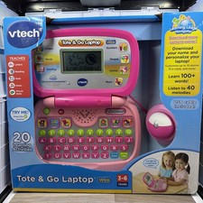 RARE VTECH PINK TOTE &GO LAPTOP EDUCATIONAL C...