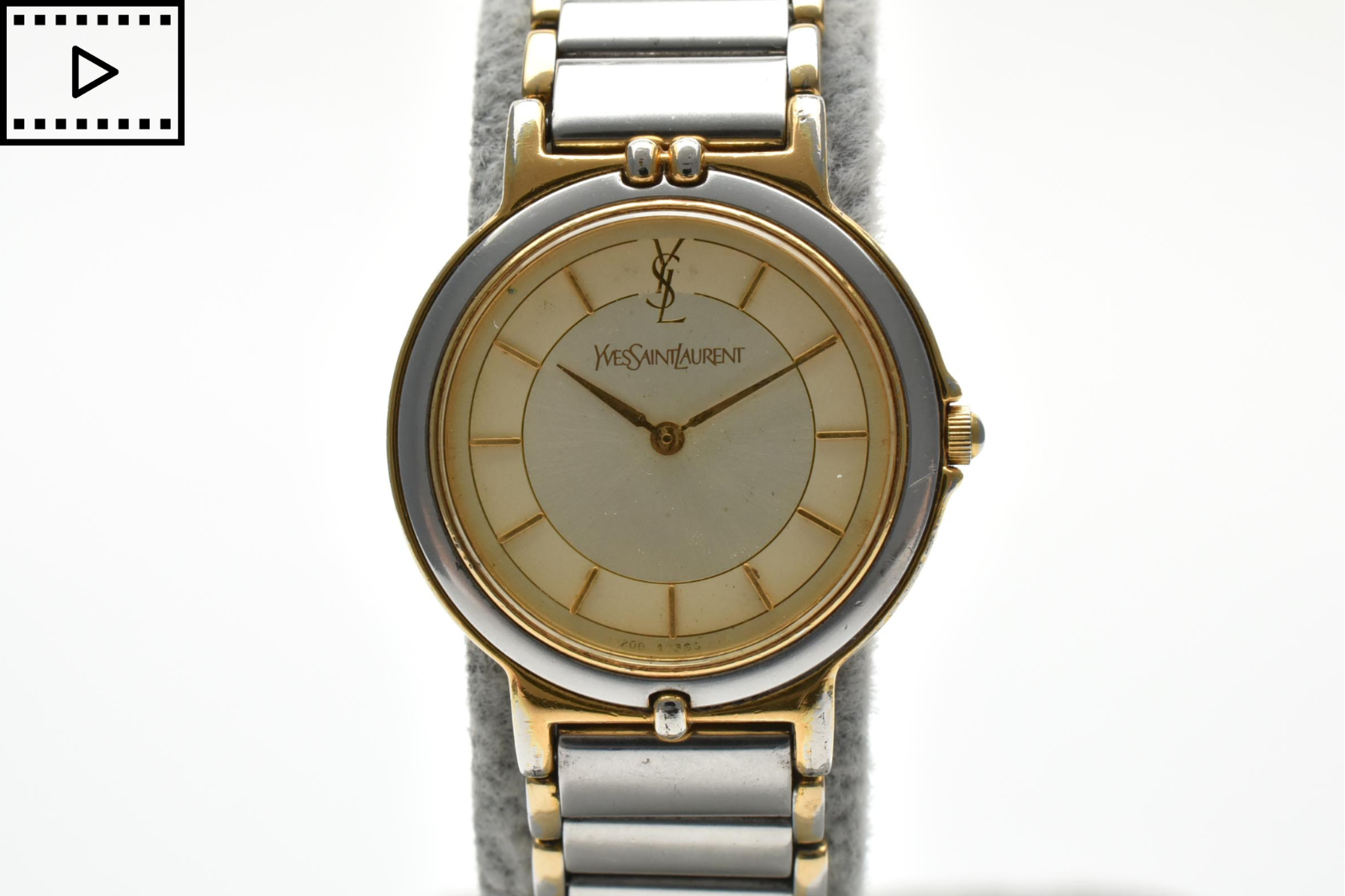 [QUASI NUOVO] Yves Saint Laurent 2200 228481 Orologio Donna Oro 24mm Quarzo GIAPPONE