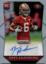 2015 Panini Prizm Football Rookie Signatures Dres Anderson #RS-DA Silver 079/350