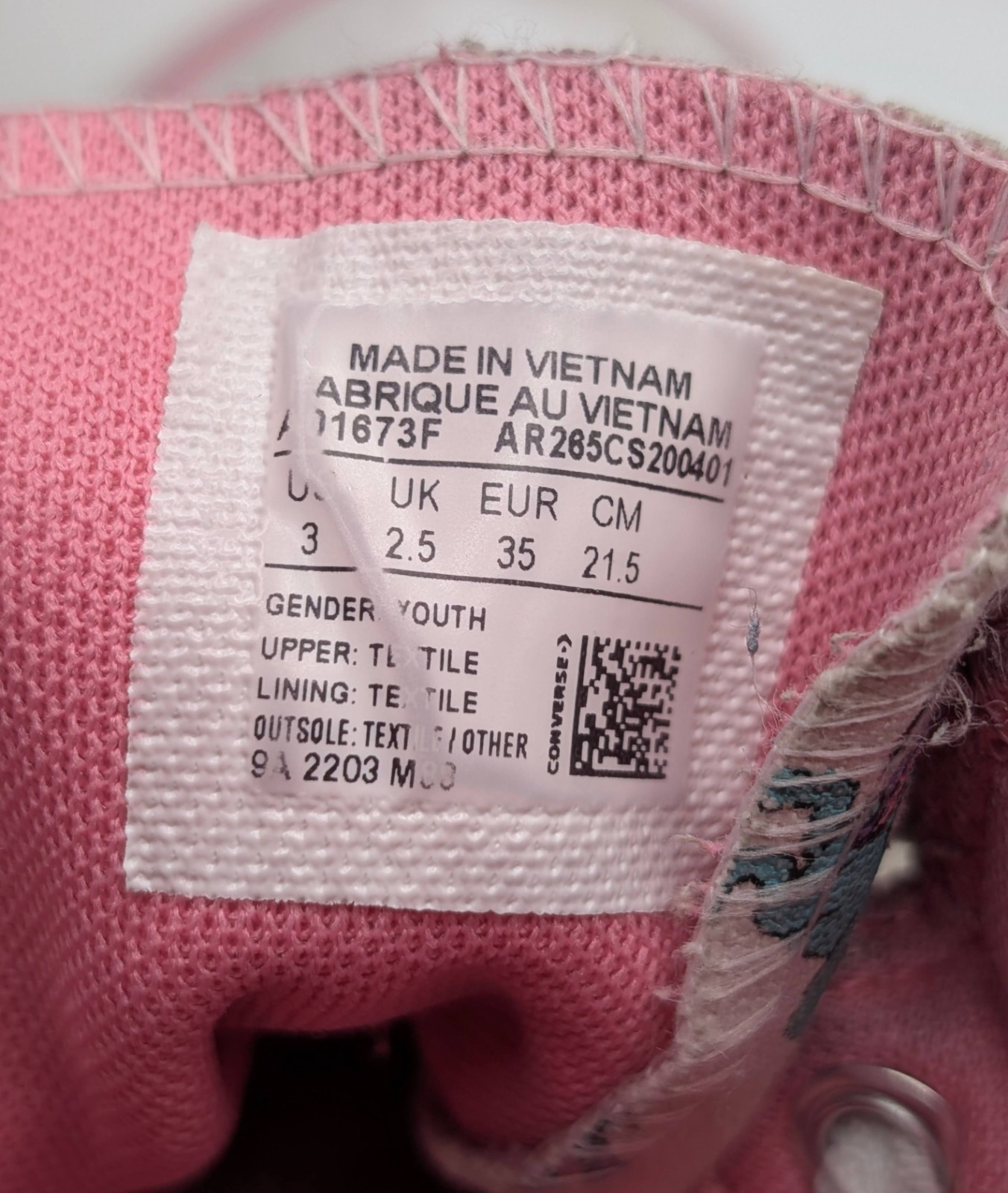 Converse Chuck Taylor All Star High Top Unicorn Sneakers Youth Size 3 Kids Girls thumbnail 7