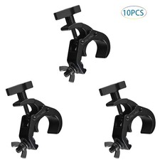 10-Pack Adjustable Aluminum Alloy Silver Clamps for 30-41mm Stage Trussing Tube