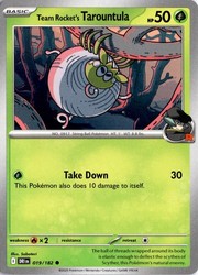 Team Rocket's Tarountula 019/182 Destined Rivals