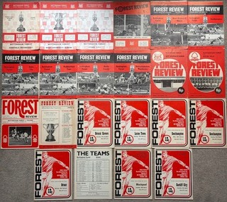 NOTTINGHAM FOREST Vintage HOME FOOTBALL PROGRAMME COLLECTION JOB LOT 1970s BULK