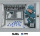 2024-25 UD The Cup Honorable Numbers Auto Patch Macklin Celebrini /71 #HR-MC San