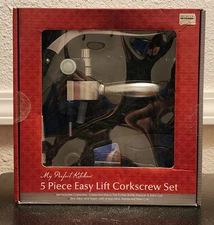 Bed Bath & Beyond 5 Piece Easy Lift Corkscrew Set Wine Opener 