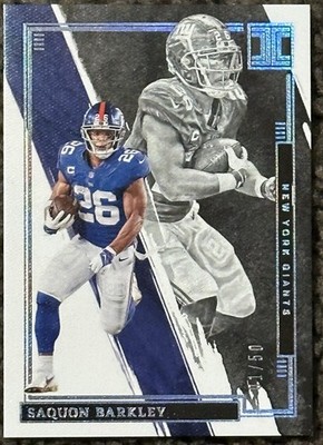 2022 Panini Impeccable #73 Saquon Barkley Silver #/50 Giants Eagles