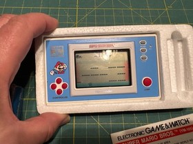 1988 Nintendo Super Mario Bros. Game & Watch YM-105 CIB IOB Complete Box works