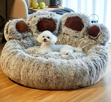 Dog Pet Bed Bear Paw-Shaped . Non-Slip Bottom, Soft.