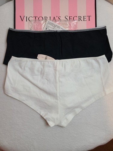 New VTG VS PINK 2pk Classic Cotton Hot Pants Boyshort Panties Size Sm - Picture 3 of 7