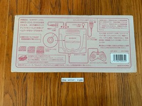 Sega Saturn white Japanese console system complete in box 2 games Pseudo memory