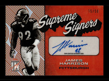 2025 Topps Signature Class Supreme Signers James Harrison Auto 15/50 STEELERS