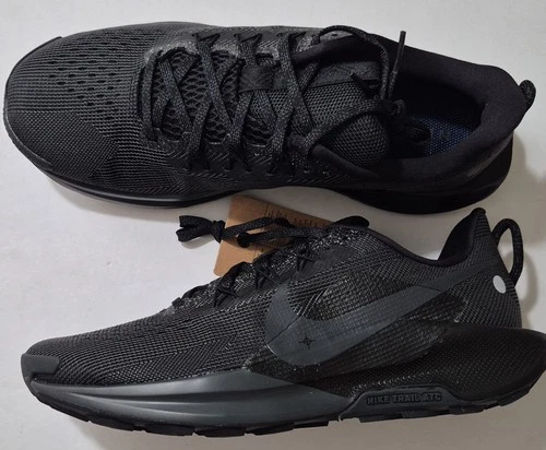 Nike ReactX Pegasus Trail 5 Triple Black Running Shoes DV3864-002 Mens Sz 10 NBY