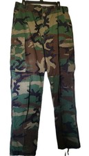 Vtg '95 Military M81 BDU Pants Woodland Camouflage Combat Ripstop Medium X-Long