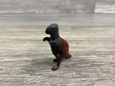 Vintage Gray Red T Rex Dinosaur Toy Figure Figurine 2.25  