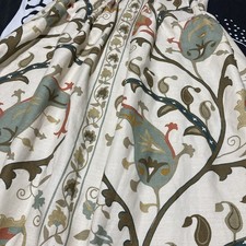 Vintage Nina Campbell ‘Beatrice’  Interlined french pleated curtain 60” long 