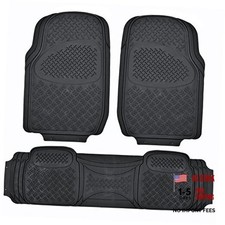 Maxduty Rubber Floor Mat For Car Suvvan Truck - Super Heavy 3-piece Black Maxduty Rubber Floor Mat For Car Suvvan Truck - Super Heavy 3-piece Black
