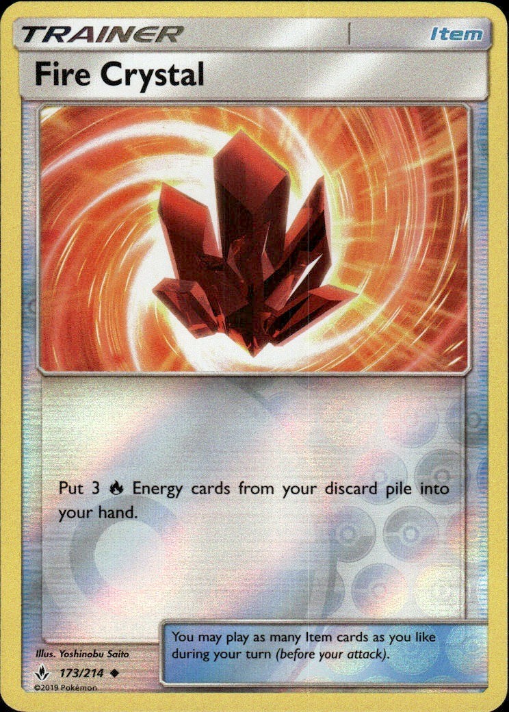 Fire Crystal Reverse Holo Uncommon SM - Unbroken Bonds 173/214 NM