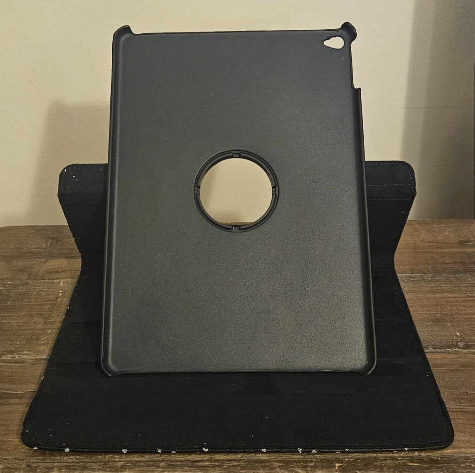 Black Bling Diamond 360 Degree Rotating Case with Stand for iPad Air 2 / iPad 6 - Image 3 of 4