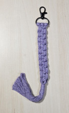 Macrame Keychain Keyring Handmade Swivel Clasp Hook Boho Backpack Purse Bag