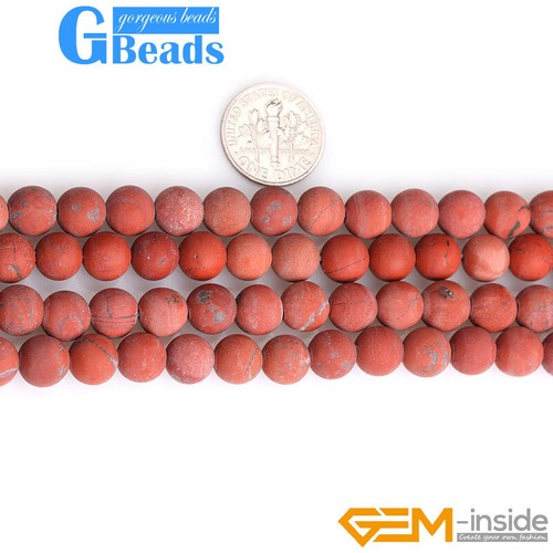 6mm Natural Red Jasper Chakras Matt Round Beads For Jewelry Making 15" Strand - Picture 22 of 38