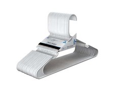 CLOTHES HANGERS Value Pack, White, Durable Plastic