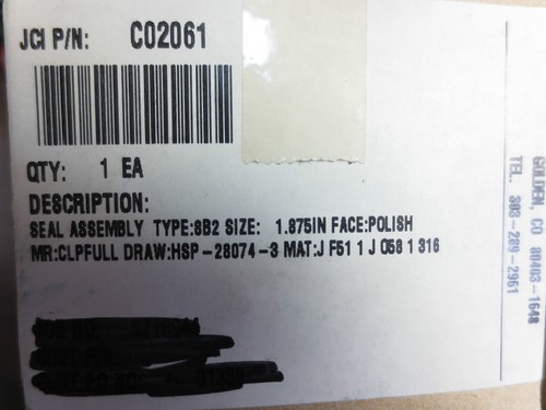 JOHN CRANE C02061 MECHANICAL SEAL 1.875" POLISHED FACE - NEW SURPLUS - Picture 4 of 5
