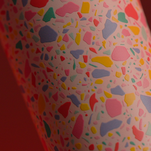 BlenderBottle Brand Shaker Cup, Terrazzo - Stainless Sleek Bottle, Locking Lid - Video 1 of 1