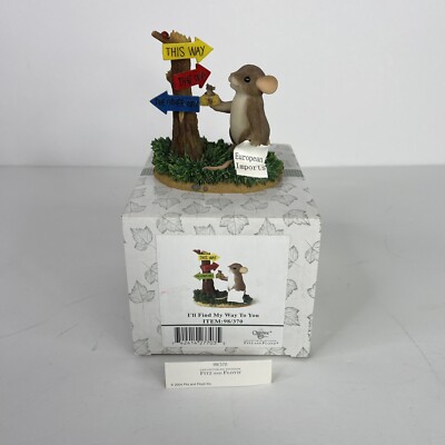 Charming Tails I'll Find My Way To You Mouse Figurine 98/370 Fitz & Floyd