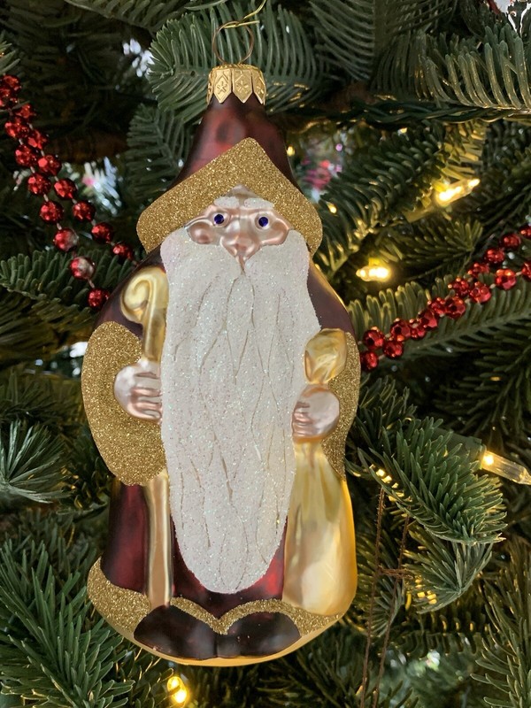 Kurt Adler Polonaise Komozja Santa Ornament Christmas 6" Handblown Glass Poland