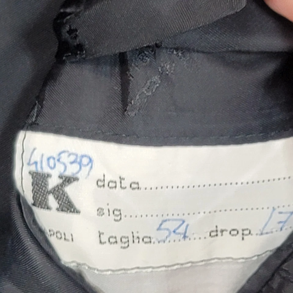 Kiton Blazer Mens 44 EU 54 Black Napoli 100% Cashmere Italy Two Buttons - Image 4 of 4