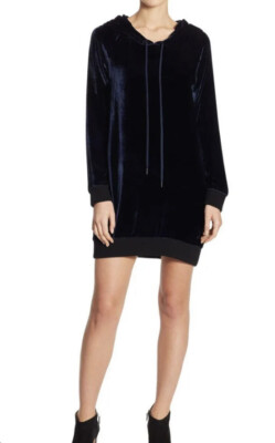 blue velvet hooded dress ALAIA MINI HOOD DRESS AZUR NEW SEASON PARLOUR X ONLINE SYDNEY – Parlour X