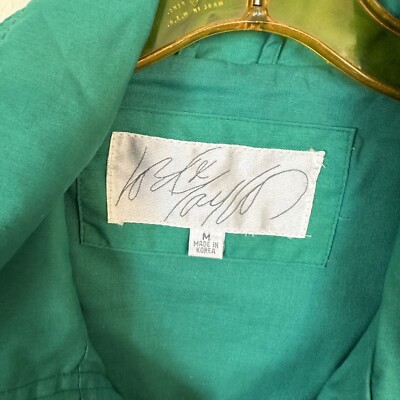 Vintage Nylon Windbreaker Jacket Blue & Green 90s Style XL Korea